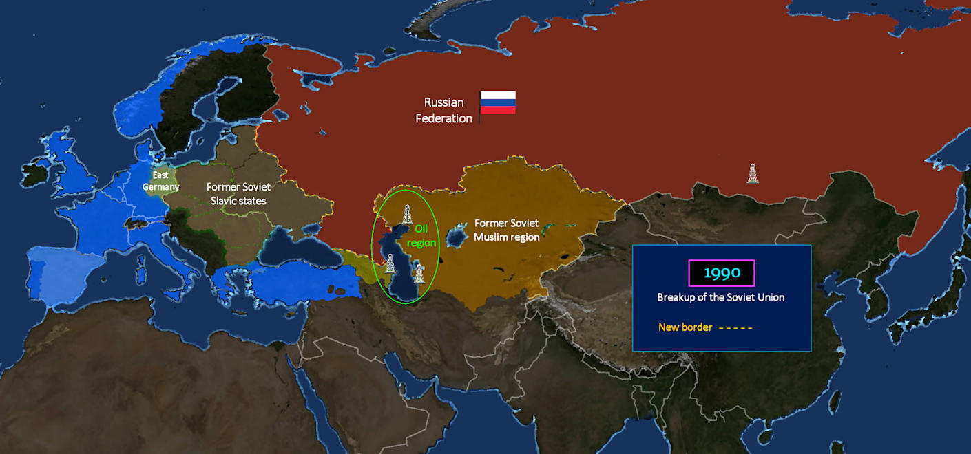 Breakup of Soviet Union, 1990 map